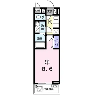 サニーレジデンス稲田本町【3階】の間取り