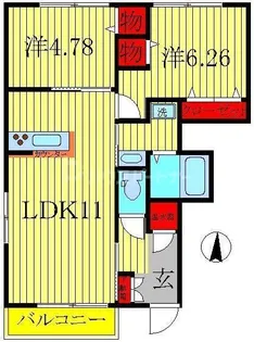 フルール【1階】の間取り