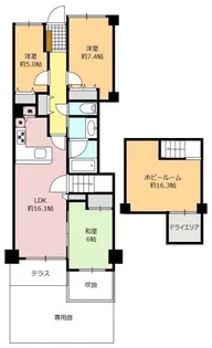 ライツ茅ヶ崎東海岸【1階】の間取り