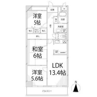 キャッスルコート福崎【4階】の間取り