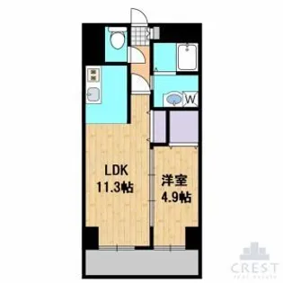 サエルマンション【2階】の間取り
