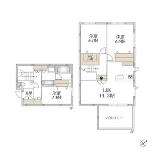 アチェーロ駒沢大学の間取り