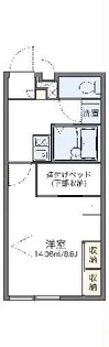 レオパレス大ノ前B【1階】の間取り