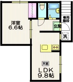 メゾンシャローム【2階】の間取り