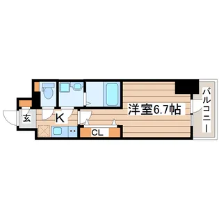 プライムアーバン仙台木町通【5階】の間取り