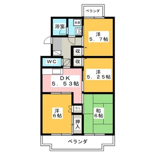 エスポワール【1階】の間取り