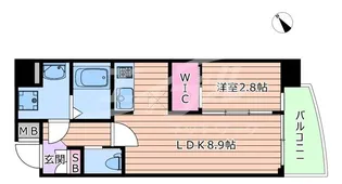 セレニテ福島アリア【2階】の間取り