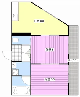 パステルグリーン【2階】の間取り
