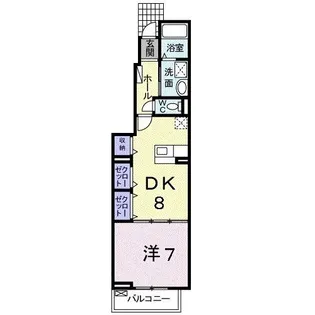 ブロード・センA【1階】の間取り