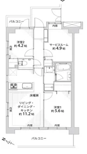 エクセルシオール西新宿【9階】の間取り