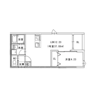 メゾンクレール長嶺南【3階】の間取り