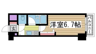 エスリード三宮フラワーロード【7階】の間取り