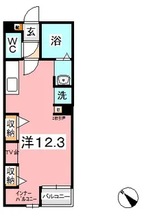 スカイコートマンション II【2階】の間取り