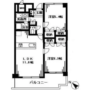 第二メゾン芹田【4階】の間取り
