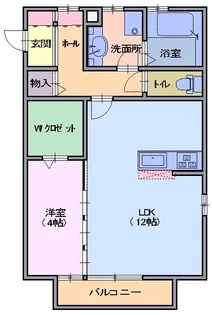 マロン・ド・ブルー【1階】の間取り