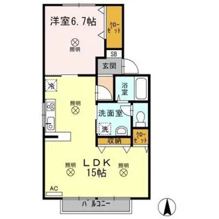 ポルテ喜多【2階】の間取り