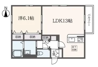華秀久留美マンション【3階】の間取り