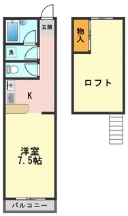 月光荘2号館【1階】の間取り