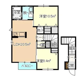 リヴィングフタバ【2階】の間取り