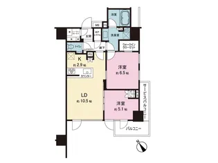 シティハウス中目黒ステーションコート【2階】の間取り