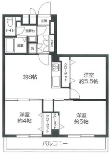 ヤマキ第6ユニアス【5階】の間取り