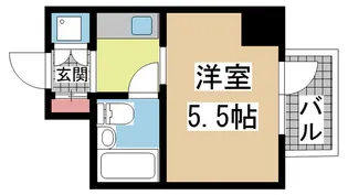 万葉ハイツ元町【4階】の間取り