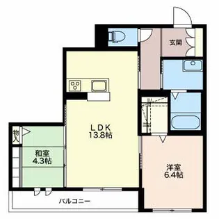 リオリエント蘇原【1階】の間取り