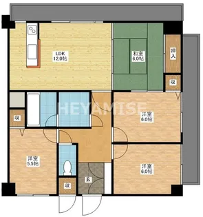 トーカンマンション泉町【4階】の間取り