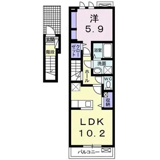 ヴィラ・ポラリスI【2階】の間取り