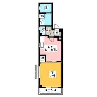 ユーハウス稲沢【1階】の間取り