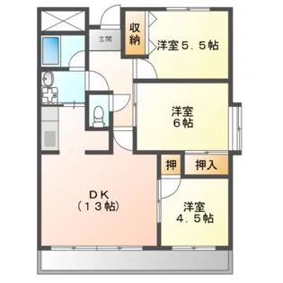 エマブル樫切山【3階】の間取り