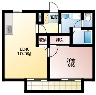 サンガーデン有東 A【2階】の間取り