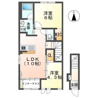 ヒラソール【2階】の間取り