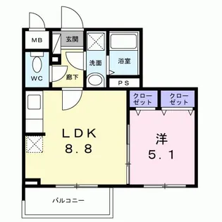 ベラシティ【2階】の間取り