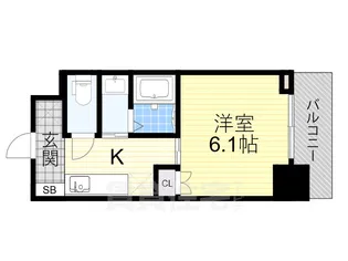 MAXIV大阪堺【8階】の間取り