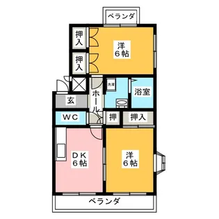 エスポワール村木 D棟【1階】の間取り
