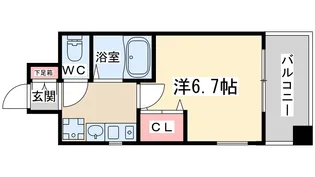 エステムコート大阪城北天満の杜【9階】の間取り