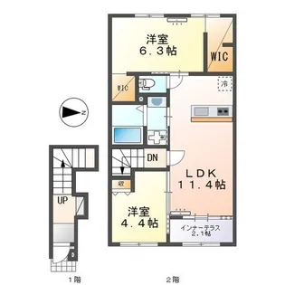 沼津市東椎路新築アパートの間取り