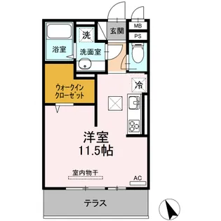 サンビレッジ三戸【1階】の間取り
