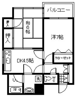 プレジデント山代【9階】の間取り