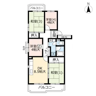 UR金沢シーサイドタウン柴【3階】の間取り