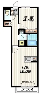 クレスト洗足池【1階】の間取り