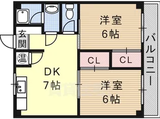 シャトー高蔵【5階】の間取り