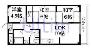 足立ハイツ竹田【3階】の間取り