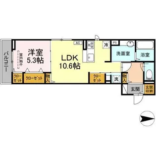 West RiverI【2階】の間取り