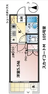 スカイコートM【1階】の間取り