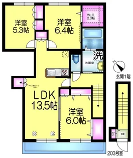CASA BIANCA西船橋Cの間取り