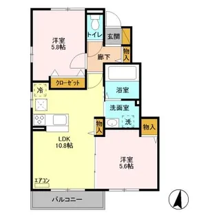 フォーゲルテラス リラ I【1階】の間取り