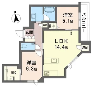 エーゲリア【3階】の間取り