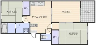 車コーポラス【4階】の間取り
